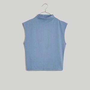Madewell baby blue funnel neck tee EUC